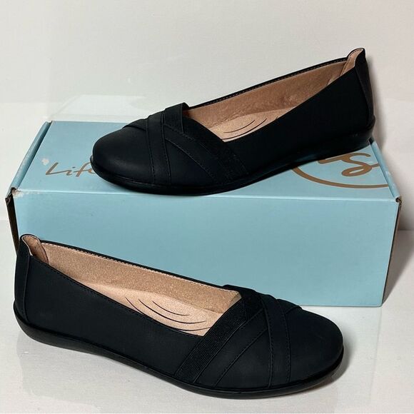LifeStride Northern Leather Slip-on Flats Size: 9W - Picture 1 of 6